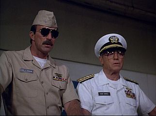 Magnum (Tom Selleck) & Rear Admiral Hawkes (Paul Burke)