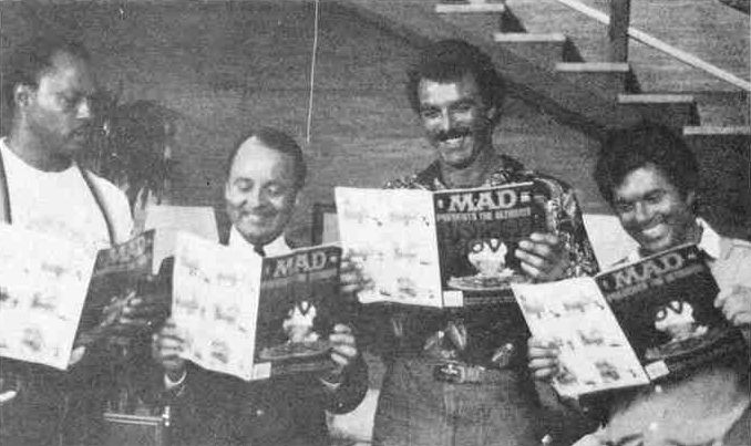 Mosley, Hillerman, Selleck and Manetti Reading MAD Magazine